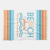 Strand Alsjeblieft Geen Kookzone Kustthema Theedoek (Horizontaal)