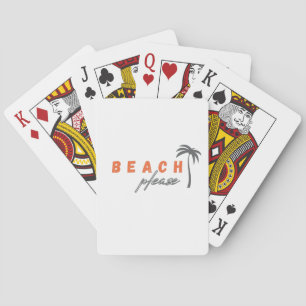 strand alsjeblieft. palmboom Classic Speelkaarten