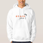 Strand alsjeblieft. Palmboom. Pullover hoodie (Voorkant)