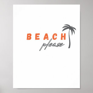 strand, alsjeblieft. Portretten en afdrukken Poster