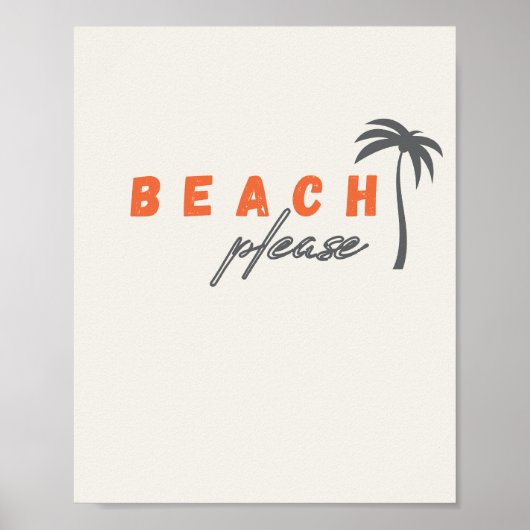 strand, alsjeblieft. Portretten en afdrukken Poster (Voorkant)