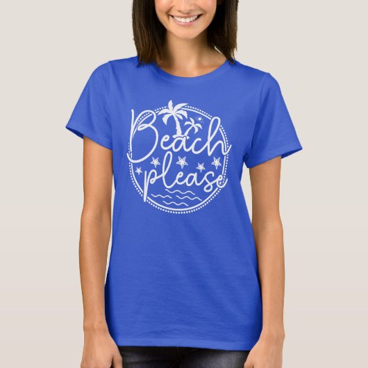 Strand alsjeblieft, strand vakantie t-shirt (Voorkant)