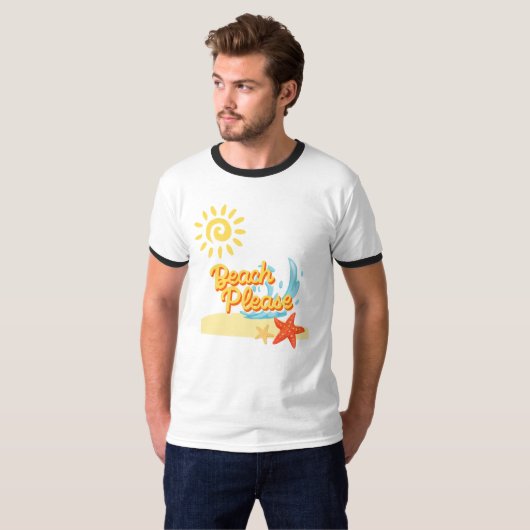 strand alsjeblieft t-shirt (Voorkant volledig)
