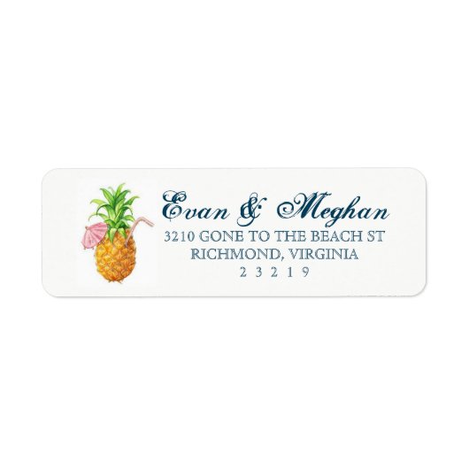 Strand Ananas  Label (Voorkant)