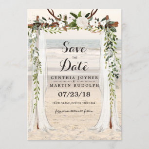 Strand Arbor Huwelijk Save the Date Uitnodiging