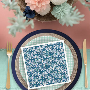 Strand Baby aan boord Coral Pattern Baby shower Servet