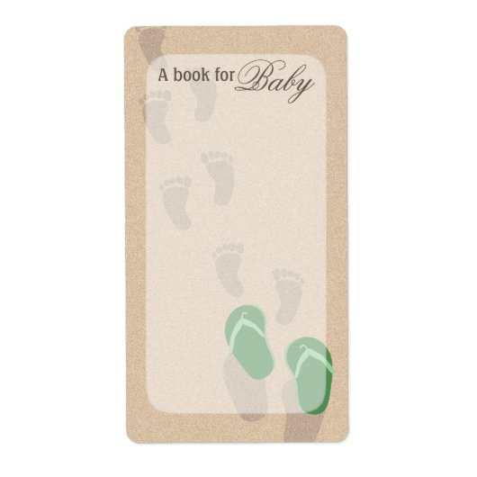 Strand Baby Footprints Boek Labels (Voorkant)
