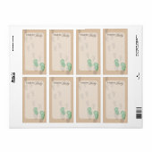 Strand Baby Footprints Boek Labels (Full Sheet)