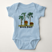 Strand Baby in het paradijs Romper (Voorkant)