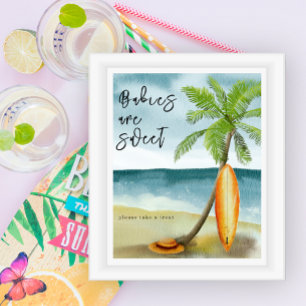 Strand baby shower - Baby's zijn schattig Poster