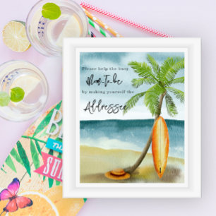 Strand baby shower - Mam te worden geadresseerd Poster