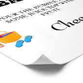 Strand Bachelorette Mimosa Bar Tafelbord Poster (Hoek)