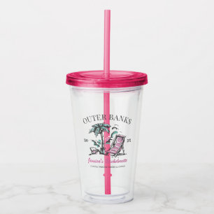 Strand Bachelorette Party Aangepaste Bruidsmeisje  Acryl Drinkbeker