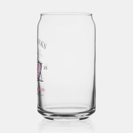 Strand Bachelorette Party Aangepaste Bruidsmeisje Blikvorm Glas (Links)