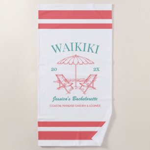 Strand Bachelorette Party Favor Gepersonaliseerde  Strandlaken