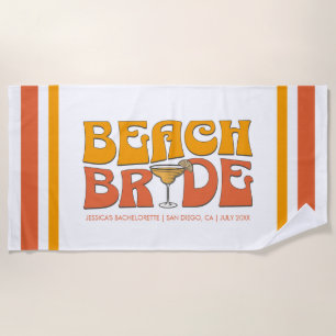 Strand Bachelorette Party Groovy Beach Bride Custo Strandlaken