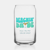 Strand Bachelorette Party Groovy Strand Bruid Blikvorm Glas (Voorkant)