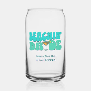Strand Bachelorette Party Groovy Strand Bruid Blikvorm Glas