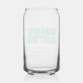 Strand Bachelorette Party Groovy Strand Bruid Blikvorm Glas (Achterkant)