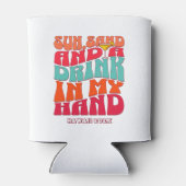 Strand Bachelorette Party Groovy Zand Drink Blikjeskoeler (Achterkant)