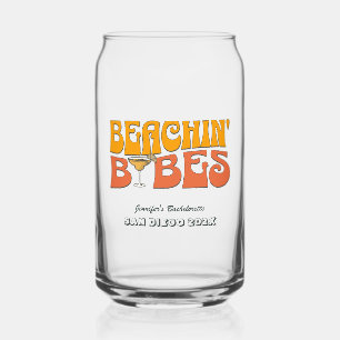 Strand Bachelorette Party Retro Beachin Babes Blikvorm Glas