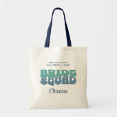 Strand Bachelorette Party Retro Bride Squad Gift Tote Bag (Voorkant)