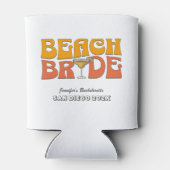Strand Bachelorette Party Retro Groovy Beach Bride Blikjeskoeler (Achterkant)