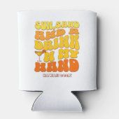 Strand Bachelorette Party Retro Zand Drink Blikjeskoeler (Achterkant)