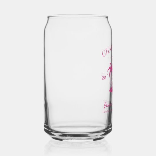Strand Bachelorette Party Roze Aangepaste Bruidsme Blikvorm Glas (Rechts)