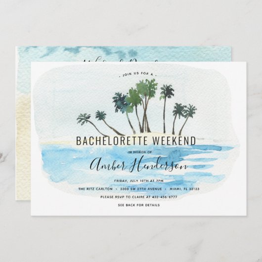 Strand Bachelorette Routebeschrijving Kaart (Voorkant / Achterkant)