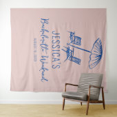 Strand Bachelorette weekend Achtergrond Fotocabine Wandkleed (In Situ (horizontaal))