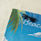 Strand Beer met zonnebril Strandlaken (In situ)