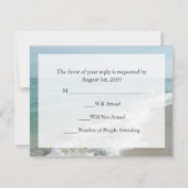 Strand Bestemming Bruiloft Matching RSVP White Wav (Achterkant)