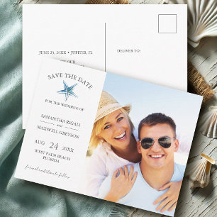 Strand Bestemming Trouwdag Save The Date Briefkaart