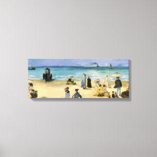 Strand bij Boulogne van Edouard Manet, Vintage Kun Canvas Afdruk