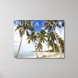 Strand bij Punta Cana Dominicaanse Republiek Canvas Afdruk