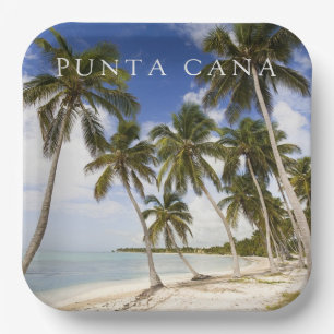 Strand bij Punta Cana Dominicaanse Republiek Papieren Bordje