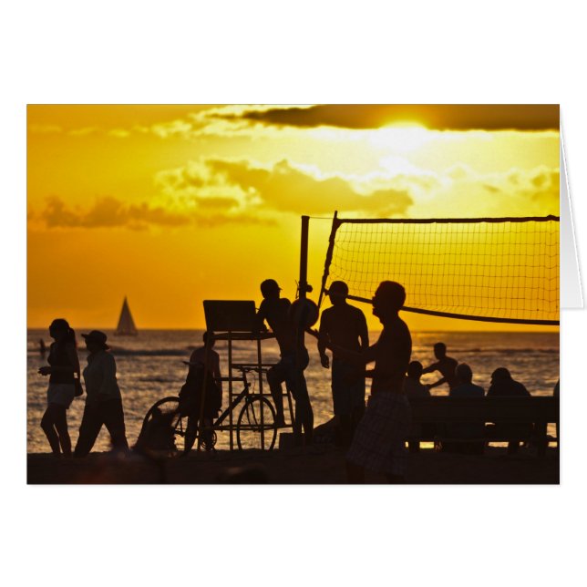 strand bij zonsondergang (Voorkant Horizontaal)