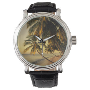 strand bij zonsondergang, Trinidad Horloge