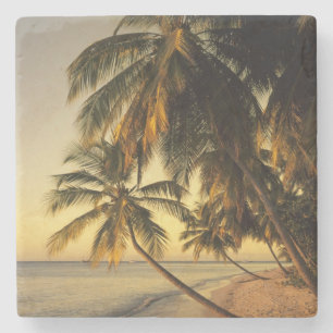 Strand bij zonsondergang, Trinidad Stenen Onderzetter