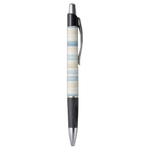 Strand Blauwe Crème Strepen Pen