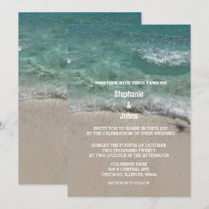 Strand Blauwgroen Blauw Groen Artsy Abstract Cool Kaart