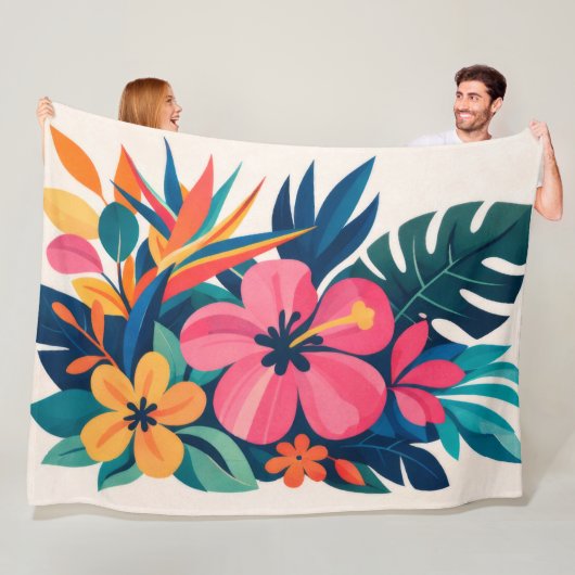 strand boho retro schatje fleece deken (In situ)