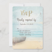 Strand Boot Vuurtoren RSVP  Kaart (Voorkant)