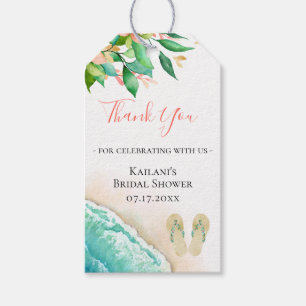 Strand Botanische Dank Je Wel Cadeaulabel