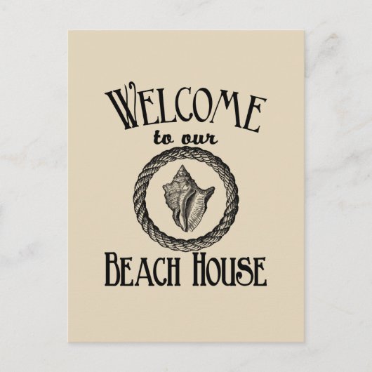 strand briefkaart (Voorkant)