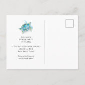 Strand Briefkaart Zomeruitnodiging (Achterkant)