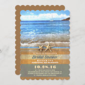 strand bruids douche uitnodigingen (Voorkant / Achterkant)