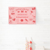 Strand Bruidsfeest Feest Kust Doodle Spandoek (Insitu)