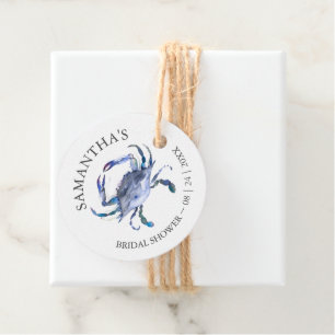 Strand Bruidsfeest Thema Krab Bedankjes Labels